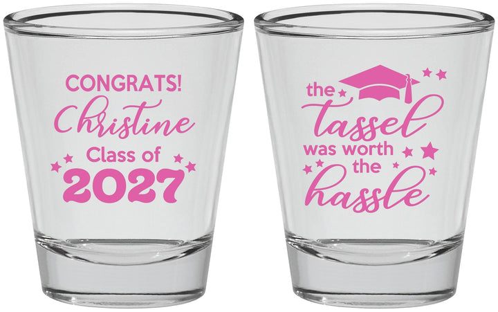 Personalized Graduation Shot Glasses - Class Of 2027 Tassel Hassel | 130013