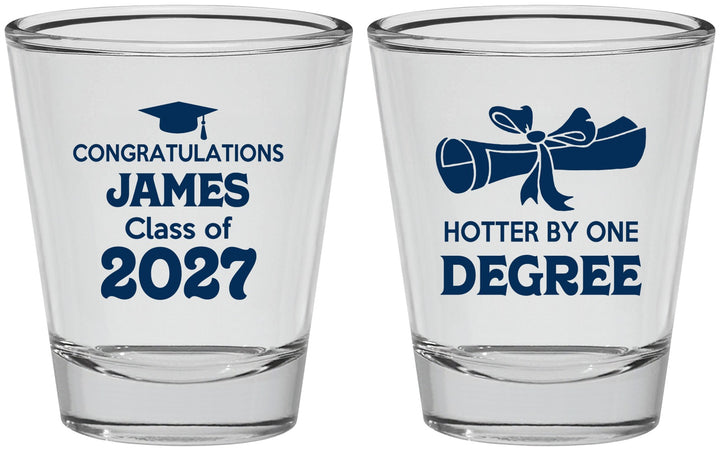 Personalized Graduation Shot Glasses - Class Of 2027 Hotter Degree | 130022