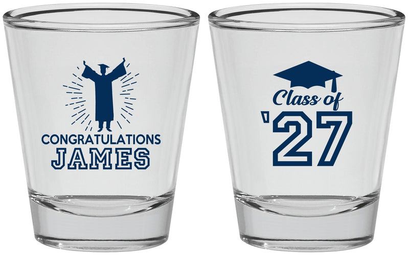 Personalized Graduation Shot Glasses - Class Of 2027 Congratulations | 130024
