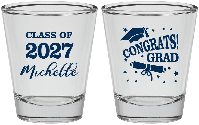 Personalized Graduation Shot Glasses - Class Of 2027 Congrats | 130027
