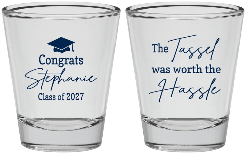 Personalized Graduation Shot Glasses - Class Of 2027 Tassel Hassel | 130031