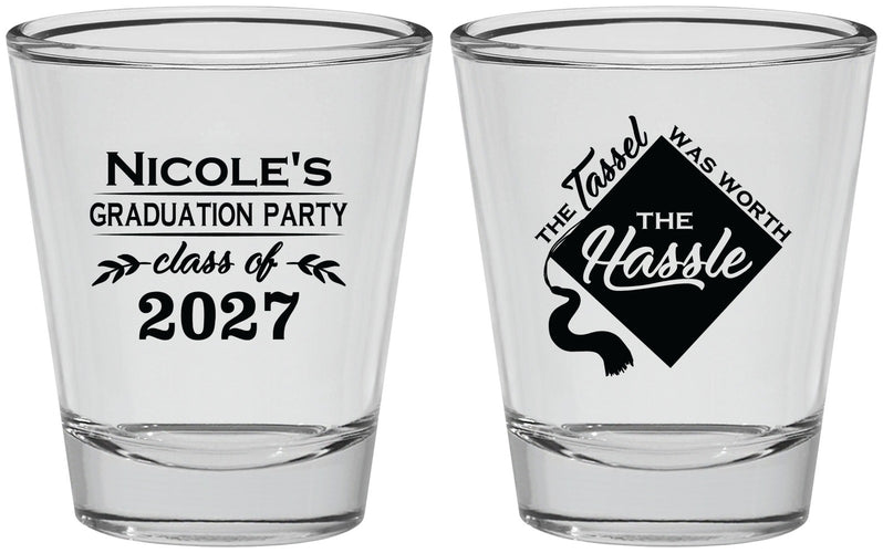 Personalized Graduation Shot Glasses - Class Of 2027 Tassel Hassel | 130032