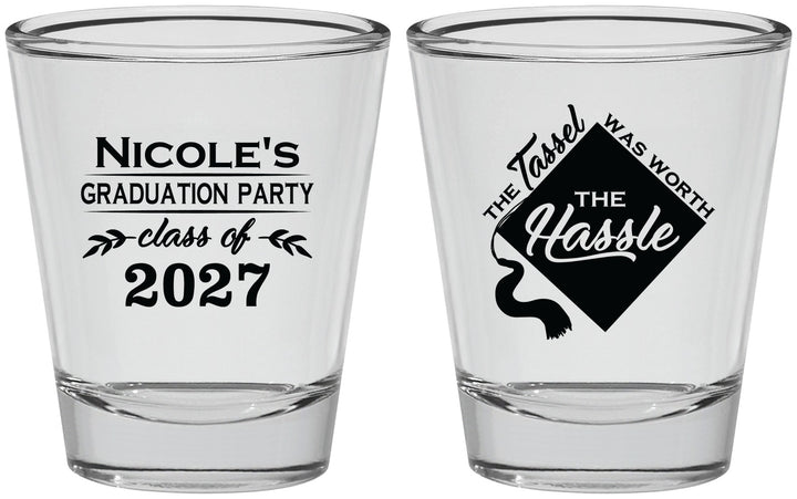 Personalized Graduation Shot Glasses - Class Of 2027 Tassel Hassel | 130032