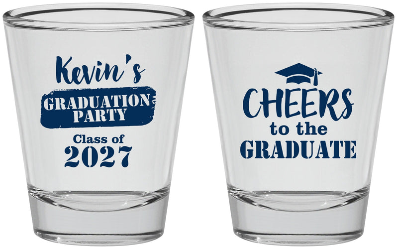 Personalized Graduation Shot Glasses - Class Of 2027 Cheers Graduate | 130034