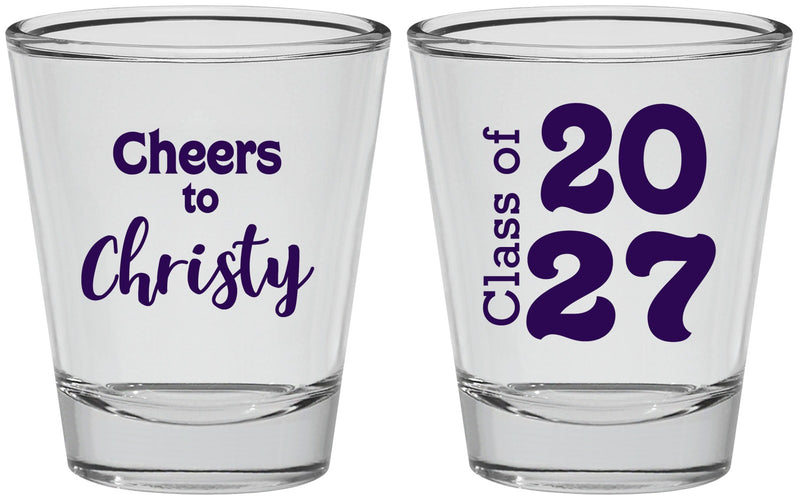 Personalized Graduation Shot Glasses - Class Of 2027 Cheers | 130037