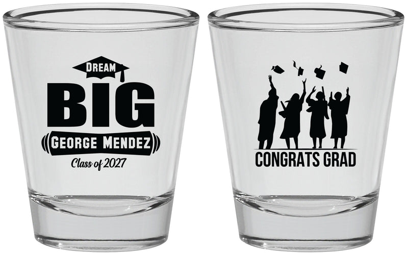 Personalized Graduation Shot Glasses - Class Of 2027 Dream Big | 130039