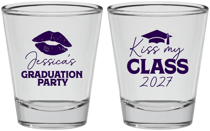 Personalized Graduation Shot Glasses - Class Of 2027 Kiss My Class | 130041