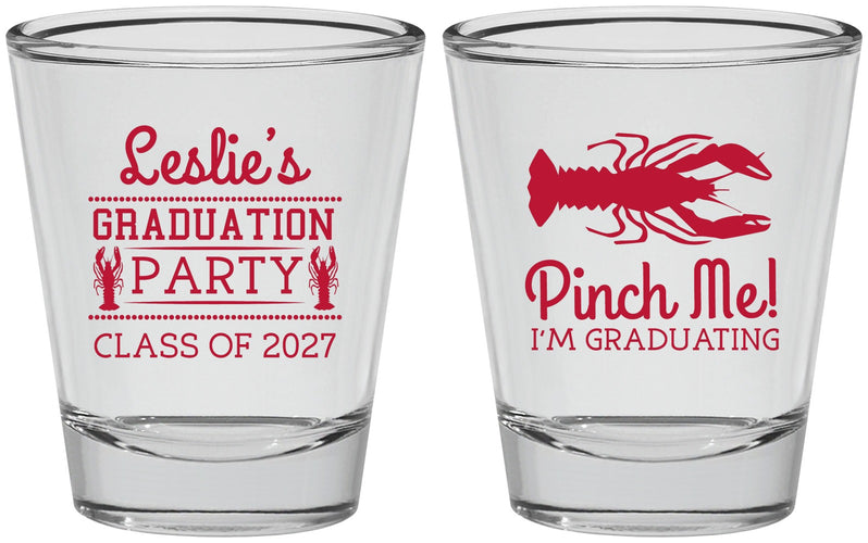 Personalized Graduation Shot Glasses - Class Of 2027 Crawfish Boil | 130042