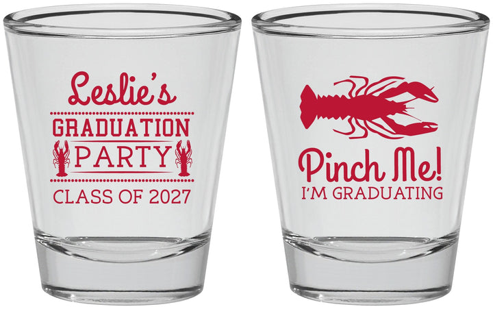 Personalized Graduation Shot Glasses - Class Of 2027 Crawfish Boil | 130042