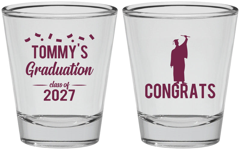 Personalized Graduation Shot Glasses - Class Of 2027 Congrats | 130046