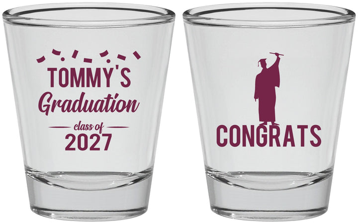 Personalized Graduation Shot Glasses - Class Of 2027 Congrats | 130046