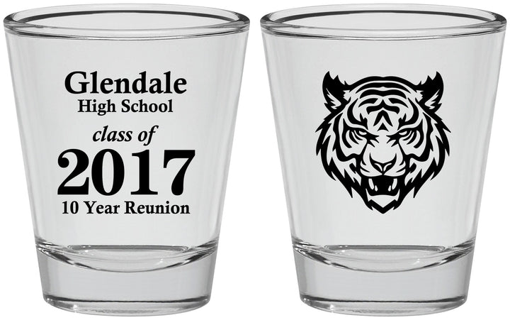 Personalized Class Reunion Shot Glasses - Class Of 2017 10 Year | 140000