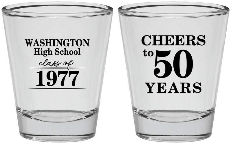 Personalized Class Reunion Shot Glasses - Class Of 1977 50 Year | 140004