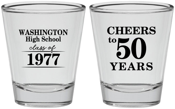 Personalized Class Reunion Shot Glasses - Class Of 1977 50 Year | 140004