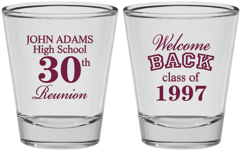 Personalized Class Reunion Shot Glasses - Class Of 1997 30 Year | 140007