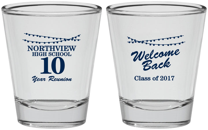 Personalized Class Reunion Shot Glasses - Class Of 2017 10 Year | 140010