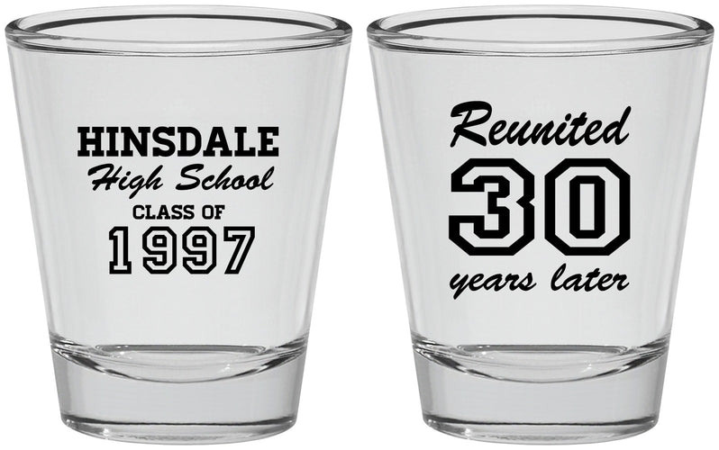 Personalized Class Reunion Shot Glasses - Class Of 1997 30 Year | 140012