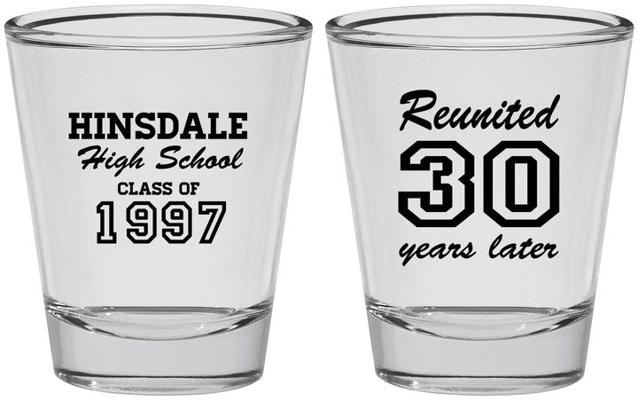 Personalized Class Reunion Shot Glasses - Class Of 1997 30 Year | 140012