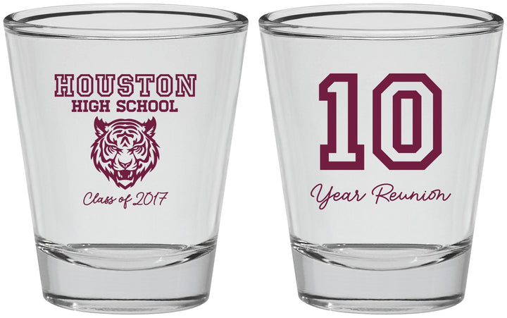 Personalized Class Reunion Shot Glasses - Class Of 2017 10 Year | 140015