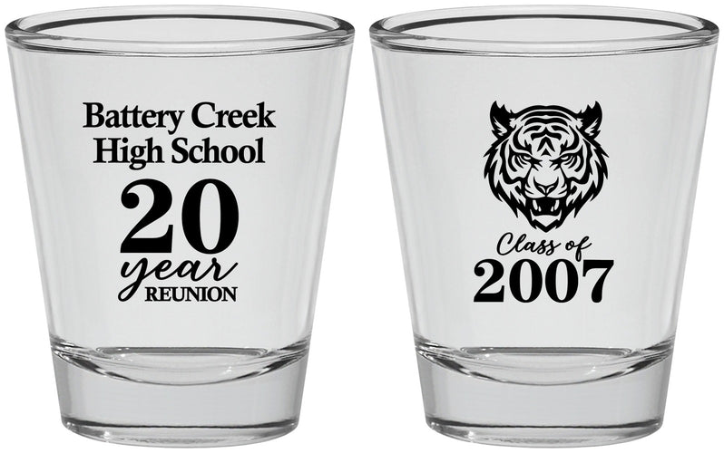 Personalized Class Reunion Shot Glasses - Class Of 2007 20 Year | 140016