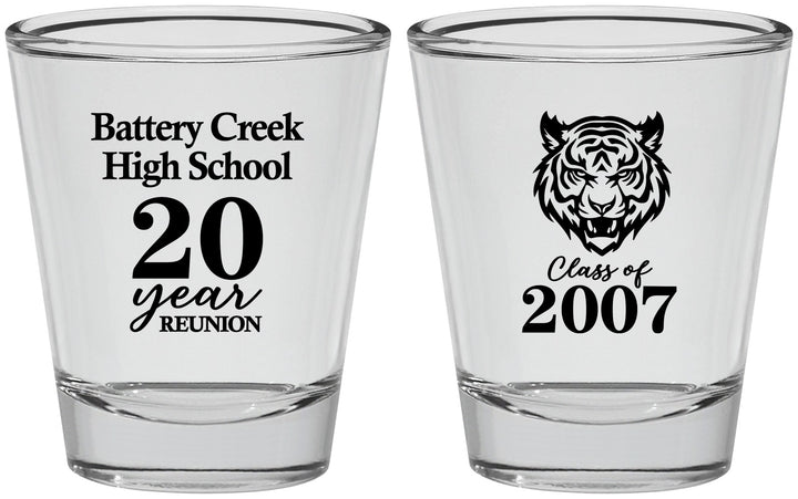 Personalized Class Reunion Shot Glasses - Class Of 2007 20 Year | 140016