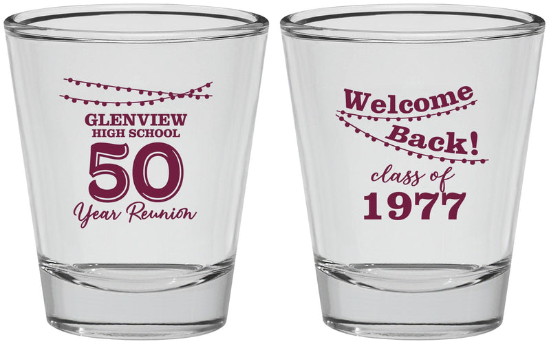 Personalized Class Reunion Shot Glasses - Class Of 1977 50 Year | 140019
