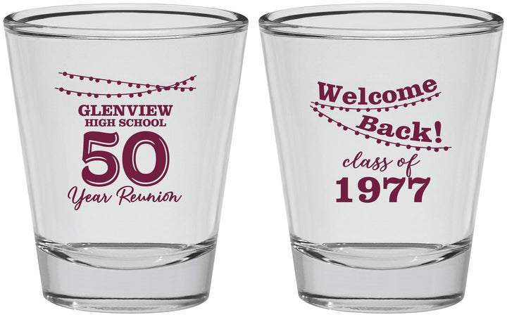 Personalized Class Reunion Shot Glasses - Class Of 1977 50 Year | 140019