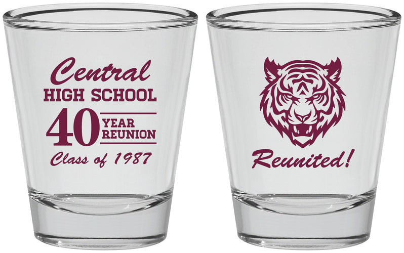 Personalized Class Reunion Shot Glasses - Class Of 1987 40 Year | 140023