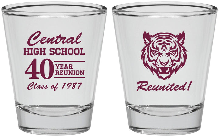 Personalized Class Reunion Shot Glasses - Class Of 1987 40 Year | 140023