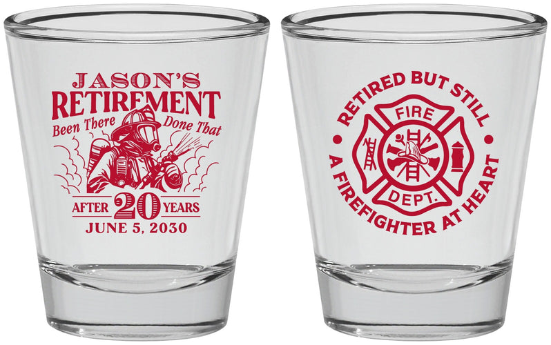 Personalized Retirement Shot Glasses - Firefighter | 150016