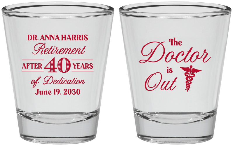 Personalized Retirement Shot Glasses - Doctor | 150017