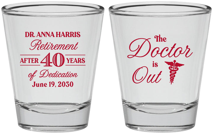 Personalized Retirement Shot Glasses - Doctor | 150017