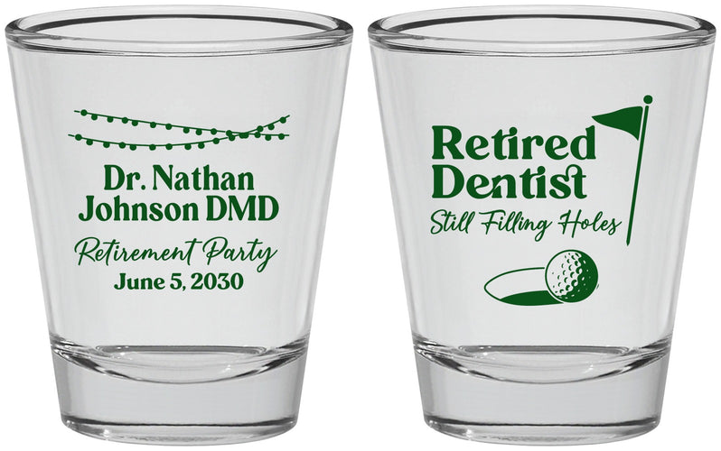Personalized Retirement Shot Glasses - Dentist | 150019