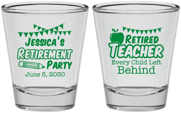 Personalized Retirement Shot Glasses - Teacher | 150021