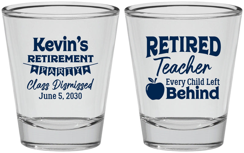 Personalized Retirement Shot Glasses - Teacher | 150022