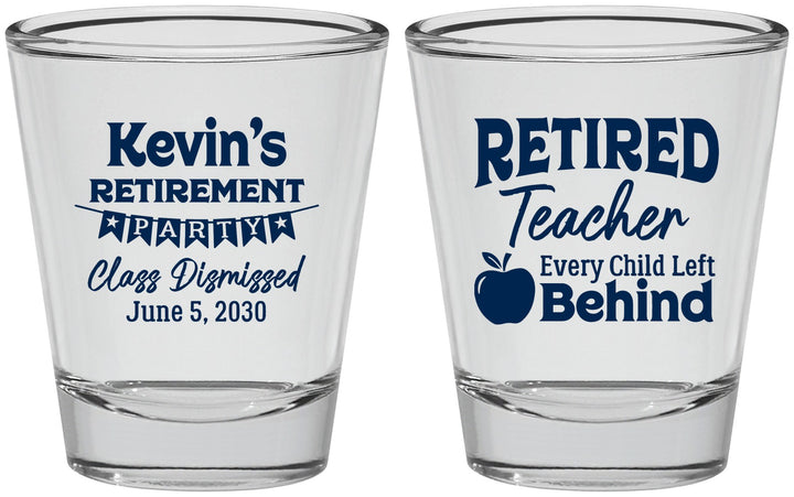 Personalized Retirement Shot Glasses - Teacher | 150022