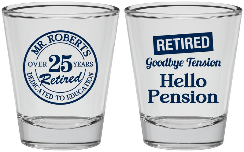Personalized Retirement Shot Glasses - Teacher | 150024