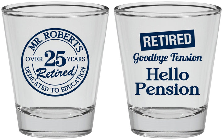Personalized Retirement Shot Glasses - Teacher | 150024