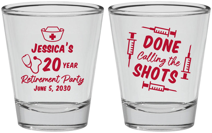 Personalized Retirement Shot Glasses - Nurse | 150026