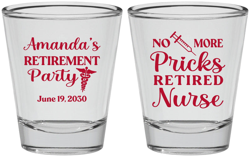 Personalized Retirement Shot Glasses - Nurse | 150027