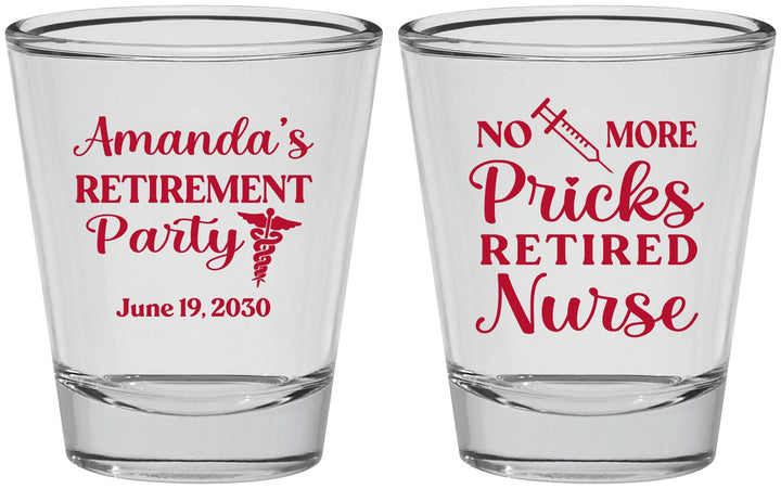 Personalized Retirement Shot Glasses - Nurse | 150027