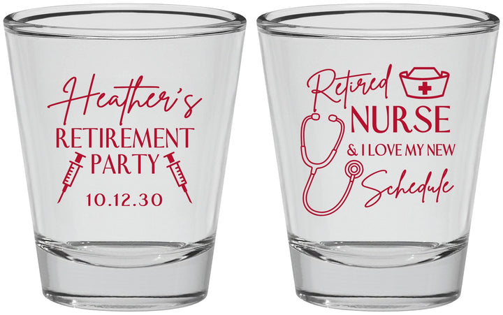 Personalized Retirement Shot Glasses - Nurse | 150028