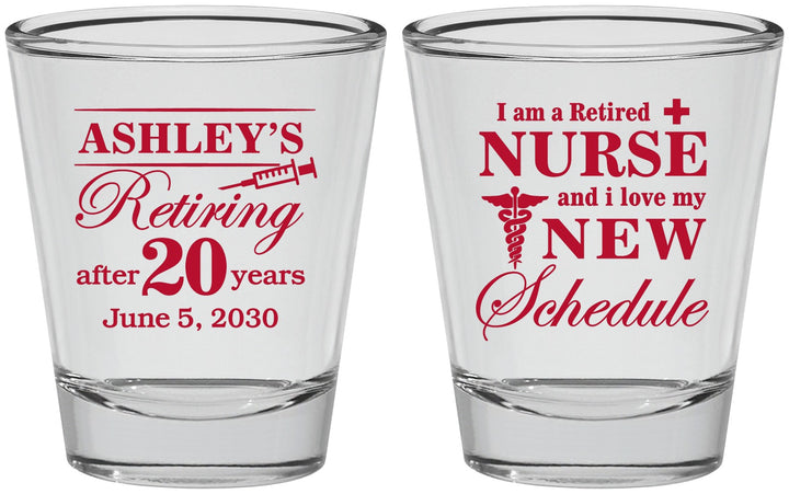 Personalized Retirement Shot Glasses - Nurse | 150029