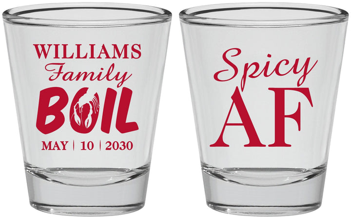 Personalized Family Reunion Shot Glasses - Crawfish Boil | 160009
