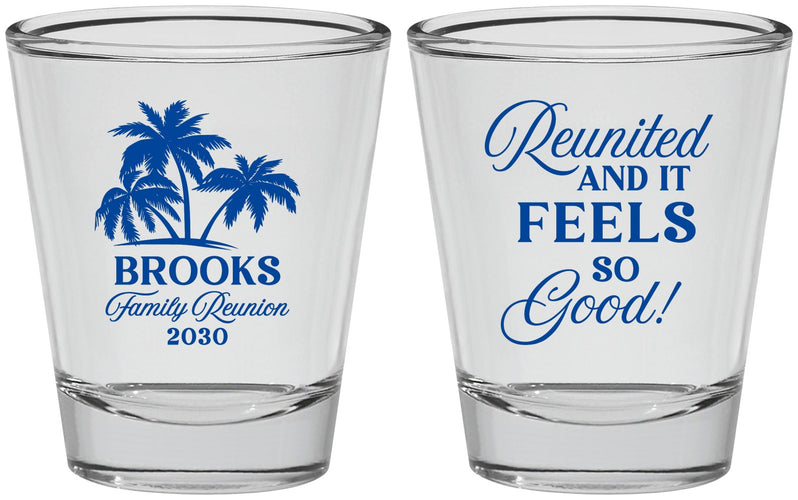 Personalized Family Reunion Shot Glasses - Beach Reunited | 160017