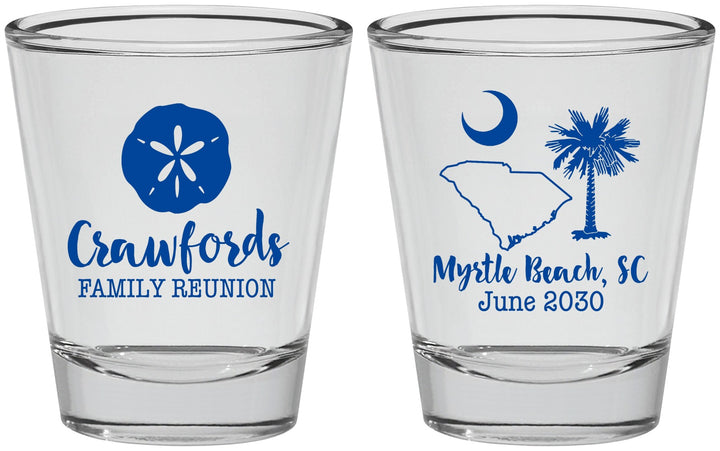 Personalized Family Reunion Shot Glasses - South Carolina | 160018