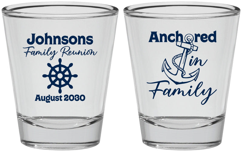 Personalized Family Reunion Shot Glasses - Cruise Nautical | 160020