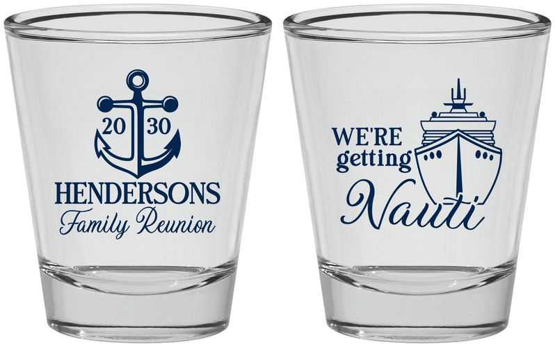 Personalized Family Reunion Shot Glasses - Cruise Nautical | 160021