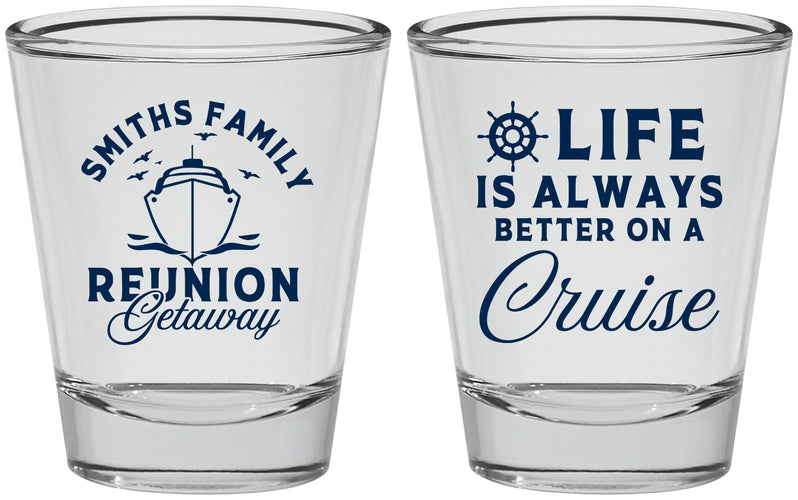 Personalized Family Reunion Shot Glasses - Cruise Nautical | 160022