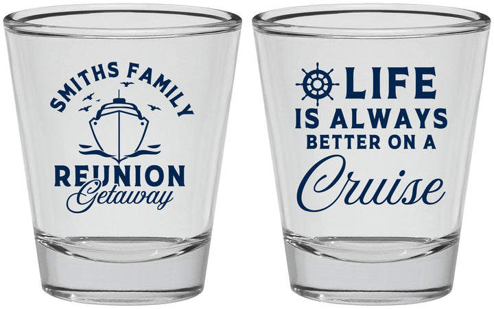 Personalized Family Reunion Shot Glasses - Cruise Nautical | 160022